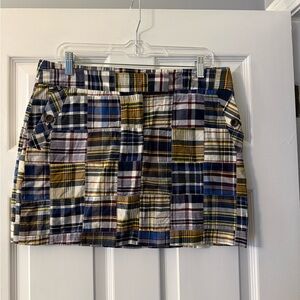 J. Crew Multicolor Patchwork Mini Skirt